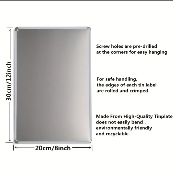 NEW Metal Sign Eye Rolls 👀 Worry About My Kids Safety Humor - Picture 2 of 5